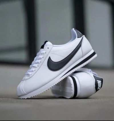 Nik E Cortez Classic White Black Sneakers
