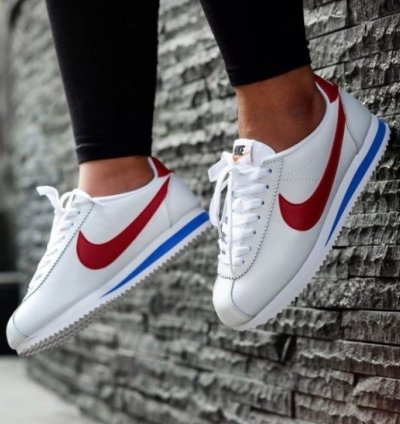 Nik E Cortez Classic White Red Sneakers