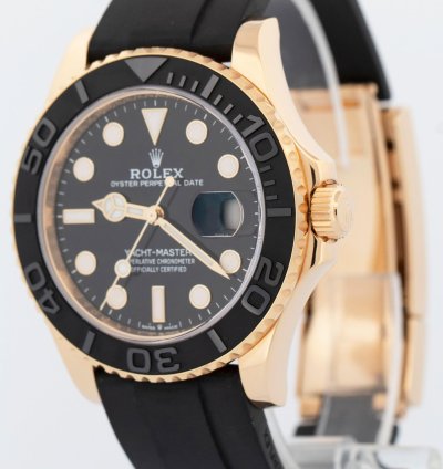 Rolex Yacht-master 42 2022 New Papers Rolex Yacht-master Yellow Gold Oysterflex 42mm 226658 Watch Box