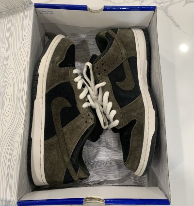 Nike Sb Dunk Low Shoes Travis Scott Virgil Style Olive Brown