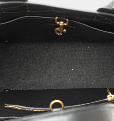Balenciaga Black Bb Monogram Leather Hard 2 0 Tote Bag