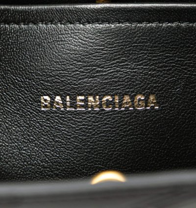 Balenciaga Black Bb Monogram Leather Hard 2 0 Tote Bag