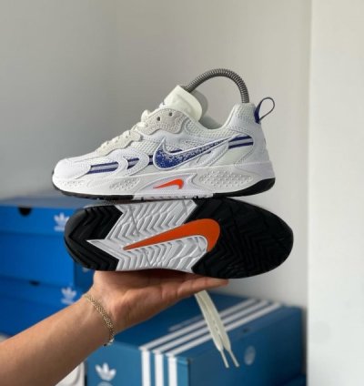 Nik E Jam Electric White Blue Sneakers