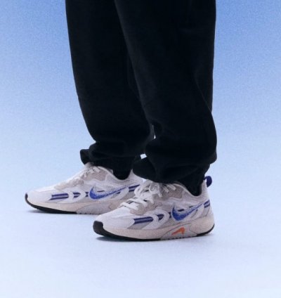 Nik E Jam Electric White Blue Sneakers