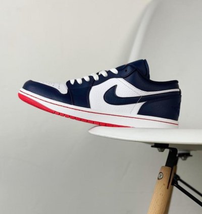 Nik E Jordan 1 Low Obsidian Ember Sneakers