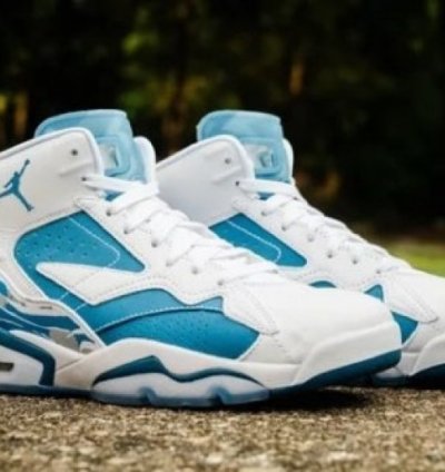 Nik E Jordan Jumpman Mvp 678 White Industrial Blue Basketball Sneakers