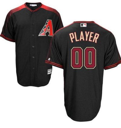 Arizona Diamondbacks Black With Brick Customized Majestic Mlb Collection Jersey