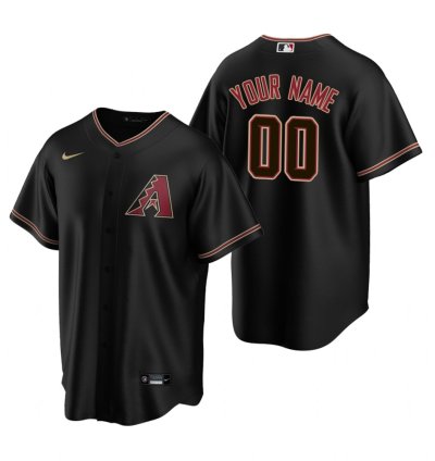 Arizona Diamondbacks Custom Black Stitched Mlb Cool Base Jersey