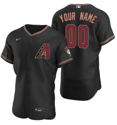 Arizona Diamondbacks Custom Black Stitched Mlb Flex Base Jersey