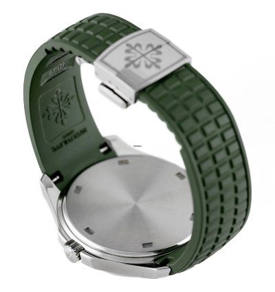 Patek Philippe Aquanaut Luce Diamonds Khaki Green Tropical Strap Ref 5267 200a-011 Full Set