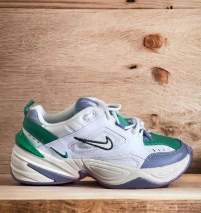 Nik E M2k Tekno Platinum Tint Sail Lucid Green Running Shoes