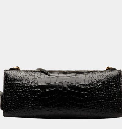 Balenciaga Black Embossed Leather Neo Classic Shoulder Bag