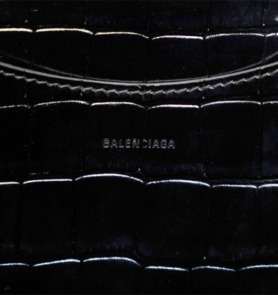 Balenciaga Black Embossed Leather Neo Classic Shoulder Bag