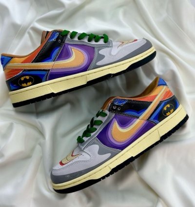 Nik E Sb Dunk Low Batman X Joker Multicolor Sneakers