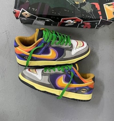 Nik E Sb Dunk Low Batman X Joker Multicolor Sneakers