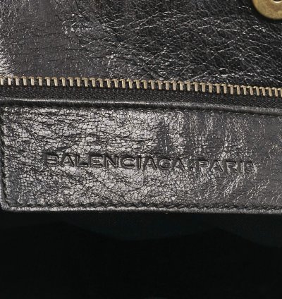 Balenciaga Black Leather Classic Hardware Oval Clutch