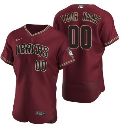 Arizona Diamondbacks Custom Crimson Stitched Mlb Flex Base Jersey