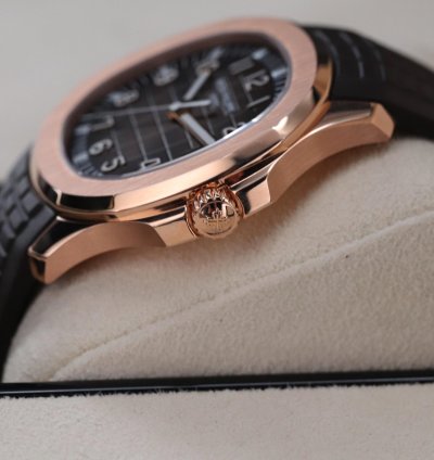 Patek Philippe Aquanaut Mint Complete Set Brown Dial Rose Gold 40mm Tropical Sport Strap 5167r-001