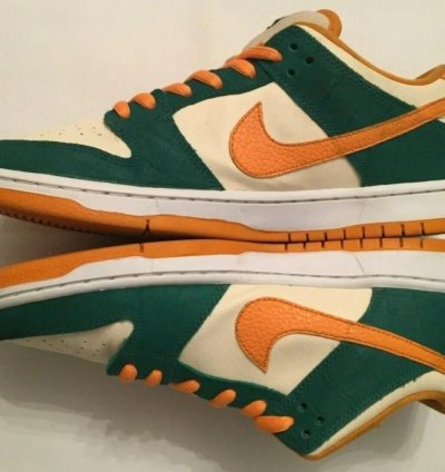 Nik E Sb Dunk Low Pro Legion Green Gine Kumquat Sneakers