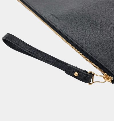 Balenciaga Black Leather Clutch