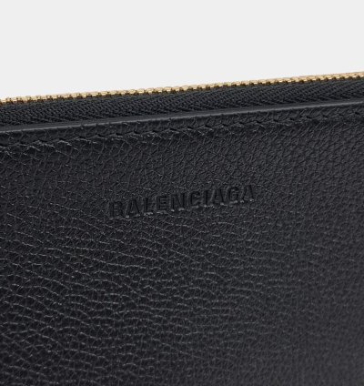 Balenciaga Black Leather Clutch
