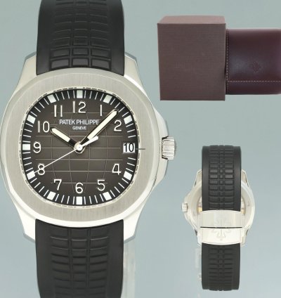 Patek Philippe Aquanaut Mint Steel Aquanaut Black Rubber Jumbo 5165a 38mm Watch Box
