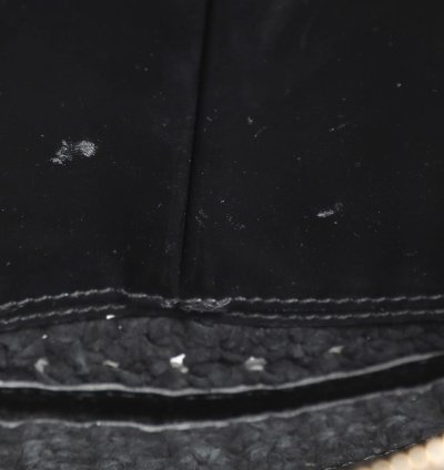 Balenciaga Black Leather Crochet Motorcycle Clutch