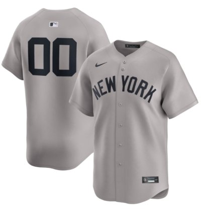 Custom New York Yankees Gray Jersey Name And Number All Stitched
