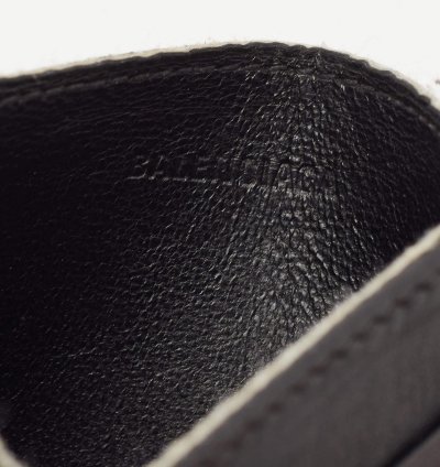 Balenciaga Black Leather Logo Card Holder