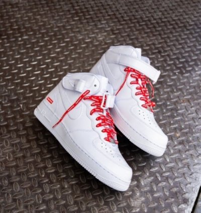 Nik E X Supreme Air Force 1 Mid Sp Sneakers