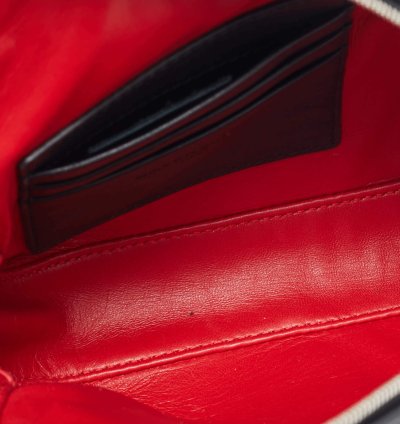 Balenciaga Black Leather Triangle Pouch