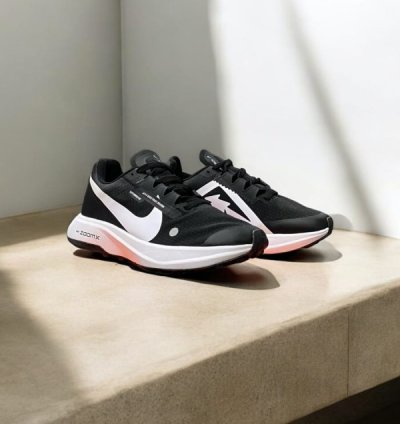 Nik E Zoom Trail Black White Running Shoes