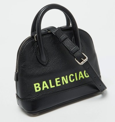 Balenciaga Black Leather Xxs Ville Satchel