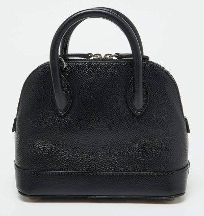 Balenciaga Black Leather Xxs Ville Satchel