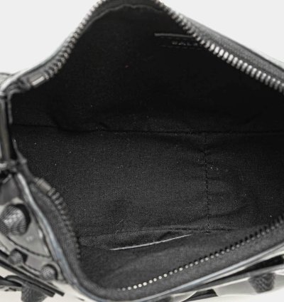 Balenciaga Black Patent Leather Motocross Le Cagole Xs Shoulder Bag