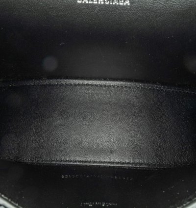Balenciaga Black Rhinestone Xs Hourglass Shoulder Bag