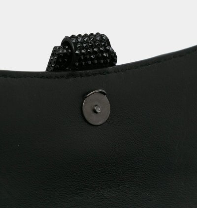 Balenciaga Black Rhinestone Xs Hourglass Shoulder Bag