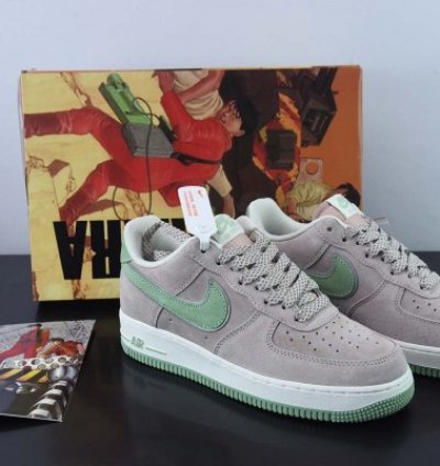 Nike Air Force 1 07 Akira Grey Mint Sneakers
