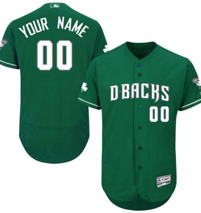 Arizona Diamondbacks Green Celtic Customized Flexbase Majestic Mlb Collection Jersey