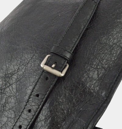 Balenciaga Black Sheepskin Belt Bum Bag