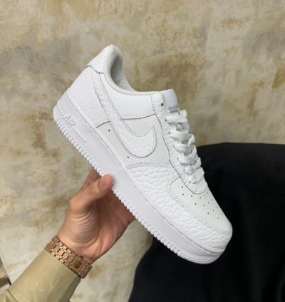 Nike Air Force 1 07 Textured White Sneakers