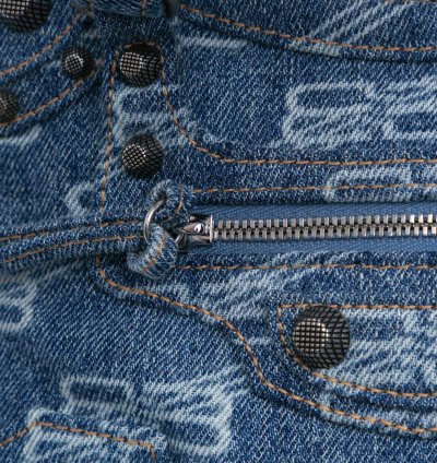 Balenciaga Blue Denim Bb Monogram Neo Cagole Xs Satchel