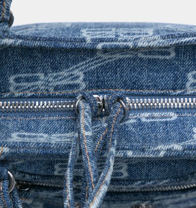 Balenciaga Blue Denim Bb Monogram Neo Cagole Xs Satchel