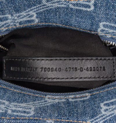 Balenciaga Blue Denim Bb Monogram Neo Cagole Xs Satchel