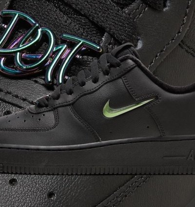 Nike Air Force 1 A Jet Black Just Do It Black Sneakers