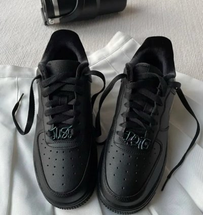 Nike Air Force 1 A Jet Black Just Do It Black Sneakers