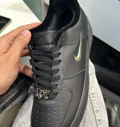Nike Air Force 1 A Jet Black Just Do It Black Sneakers