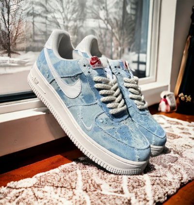 Nike Air Force 1 Denim Blue Sneakers