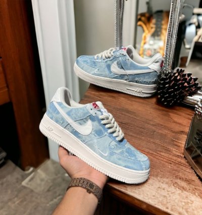 Nike Air Force 1 Denim Blue Sneakers