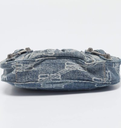 Balenciaga Blue Denim Mini Le Cagole Shoulder Bag
